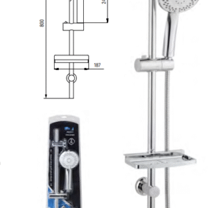 מערכת תליה למקלחת 5 מצבים 80 ס"מ אילן