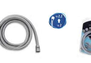 'צינור אמבט נירוסטה דופן כפולה נמתח 2-2.2 מ