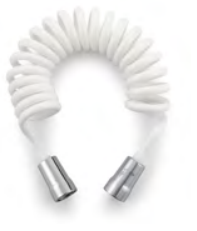 צינור ספירלה קפיצי נמתח 2 מ' לבן