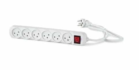 רב שקע 6 יציאות עם מפסק | NISKO