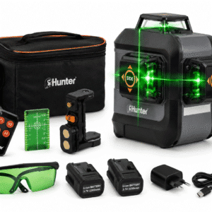 פלס לייזר ירוק Hunter 3D 360° נטען כולל שלט