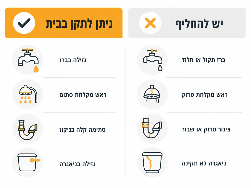 אינפוגרפיקה מה אפשר לתקן בבית במברגה נטענת ומה דורש החלפה