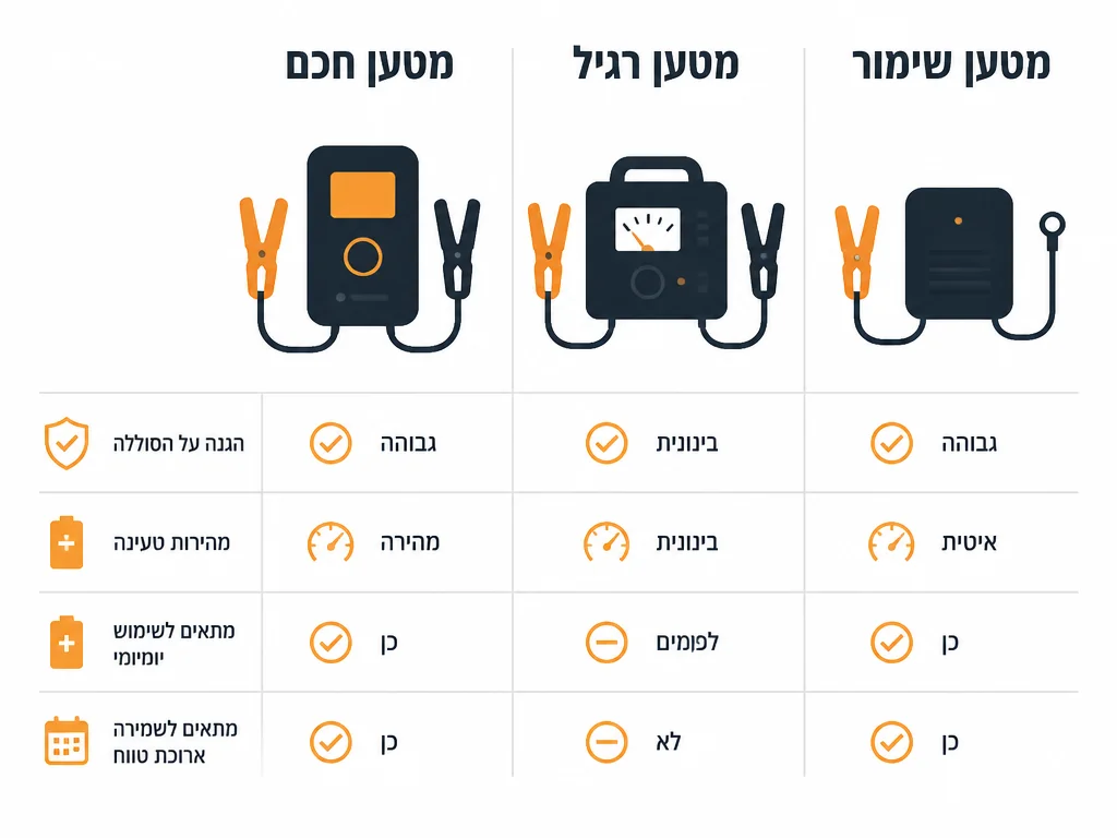 אינפוגרפיקה המשווה מטען ייעודי מטען פלטפורמה ומטען מעבדה